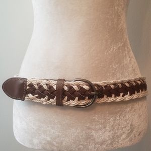 SUPER CUTE BROWN & IVORY BRAIDED BELT